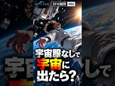 宇宙服なしで宇宙に出たら、人間はどうなる?【SFの疑問 #02】#Shorts #SFの疑問 #宇宙 #宇宙服 #科学 #宇宙科学 #科学雑学